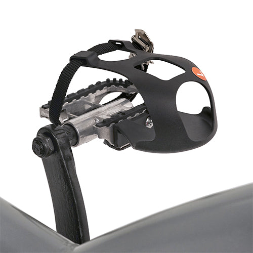 CLIP-IN/CAGED PEDALS | Lock in and feel the momentum of your machine with foot cage pedals. Use the clip-in pedals with compatible shoes to clip and attach your feet to the pedals or the built-in toe cages for ultimate stability. 