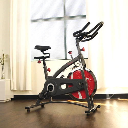Sunny Health & Fitness - Bicicleta estática de ciclismo interior con  monitor LCD SF-1203