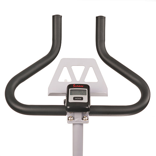 NON-SLIP HANDLEBARS | Help prevent calluses with the improved Sunny Health handlebars. Advanced ergonomic designed handlebars deliver a comfortable ride and allows for multiple hand positions. Padded and slip free to provide extra safety and ease. 