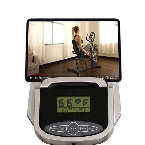 DEVICE HOLDER | Watch your favorite workout videos, television shows, or browse the web when you place your phone or tablet in the device holder while you work out.