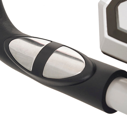 PULSE SENSORS | Grab the pulse-sensing handlebars to monitor your heart rate as you work out.