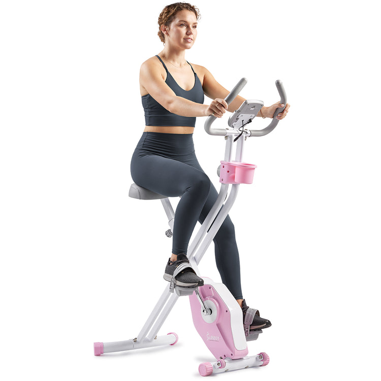 Foldable Magnetic Exercise X-Bike Pro | Sunny Health and Fitness