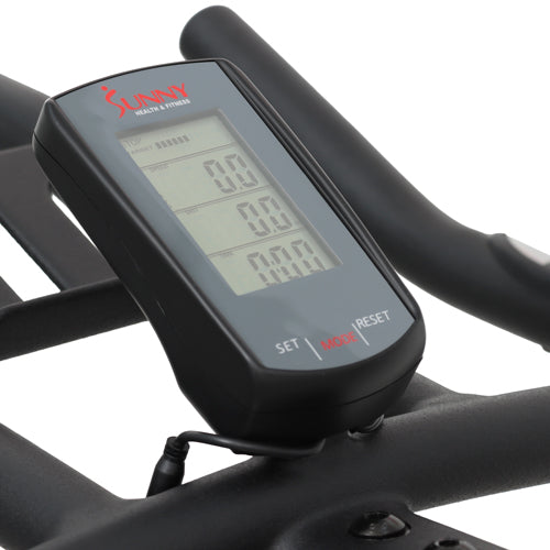 PERFORMANCE MONITOR | Advanced fitness metrics are tracked using the onboard digital monitor which display speed, avg speed, max speed, cadence (RPM), avg cadence, max cadence, distance, calories, race, time, target time, target distance, and pulse.