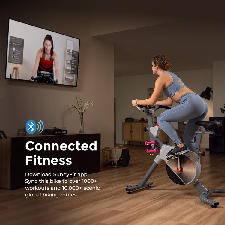 Prime Magnetic Belt Drive Indoor Cycling Bike | Sunny Health and Fitness