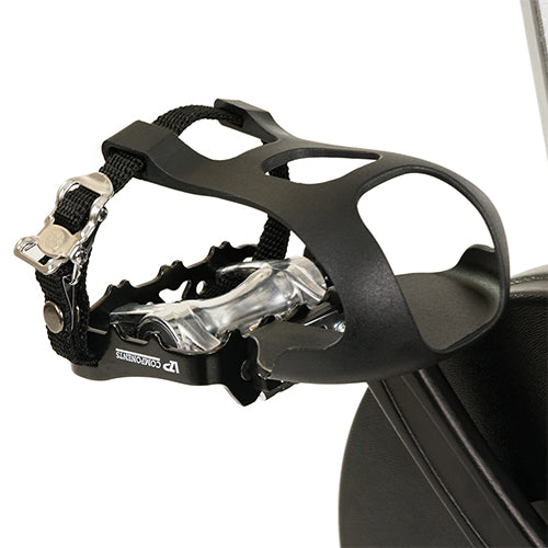 Clip-in/Caged Foot Pedals | Lock in and feel the momentum of your machine with foot cage pedals. Proper foot placement is essential to any biking workout!