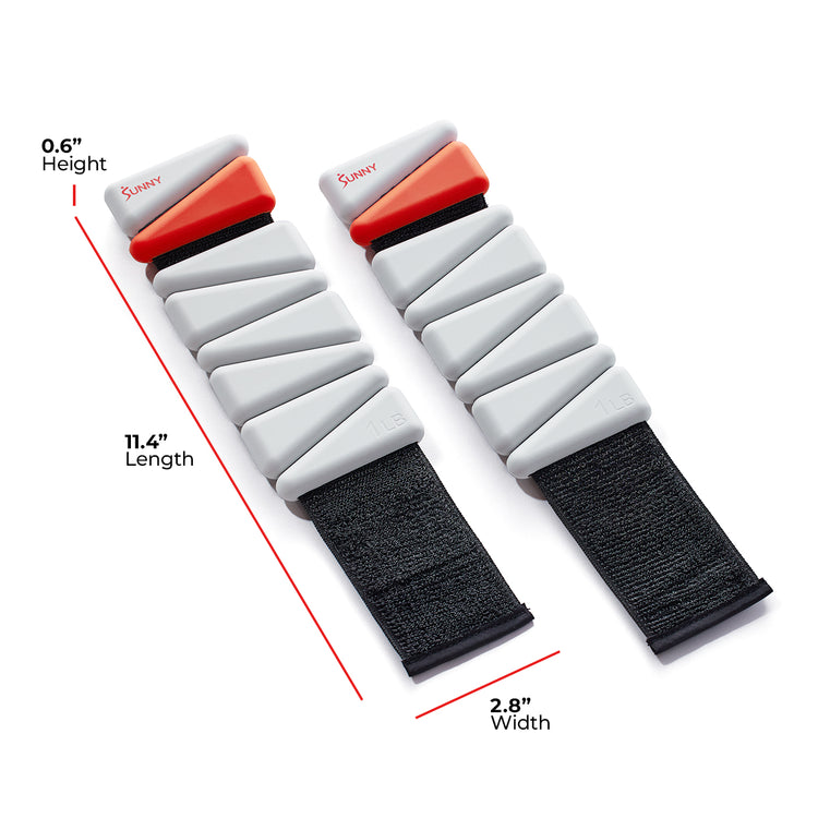 Adjustable Wrist Weights 1 LB (Pair) - Sunny Health & Fitness