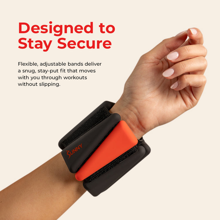 Adjustable Wrist Weights 2 LB (Pair) - Sunny Health & Fitness
