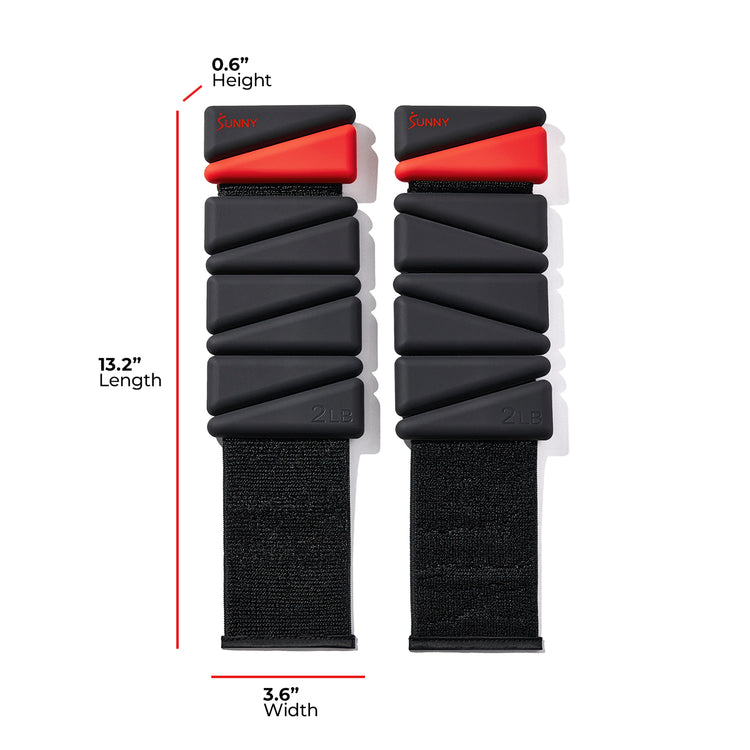 Adjustable Wrist Weights 2 LB (Pair) - Sunny Health & Fitness