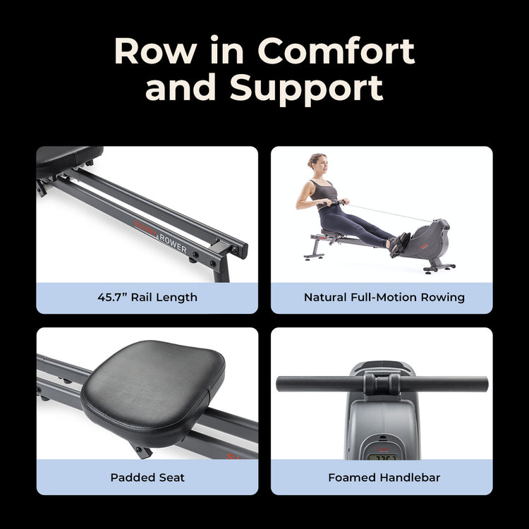 Dual Rail Magnetic Rowing Machine | Sunny Health & Fitness