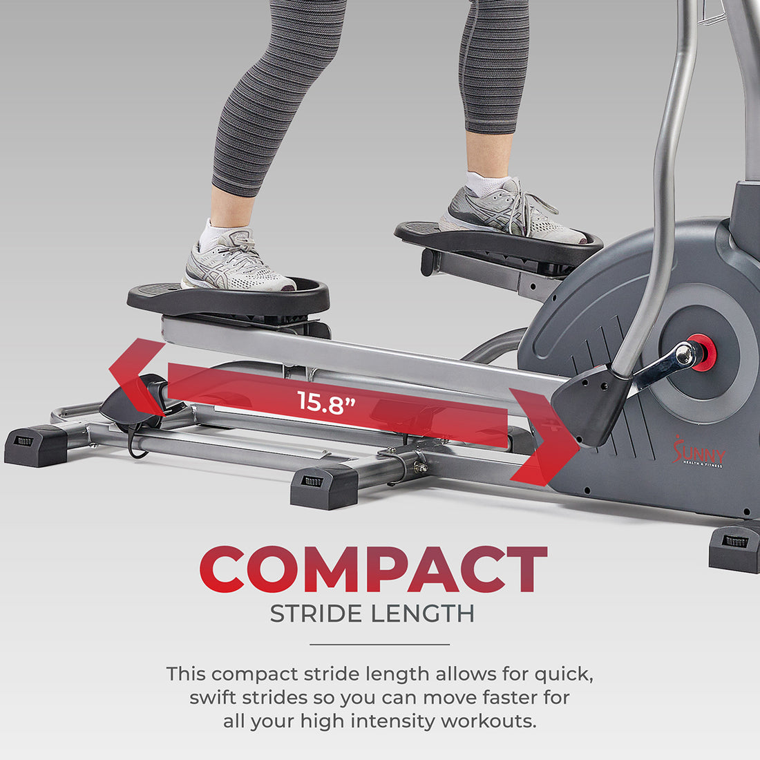 Step Length Long Smart Elite Long Stride Length Magnetic Elliptical | Sunny Health ...