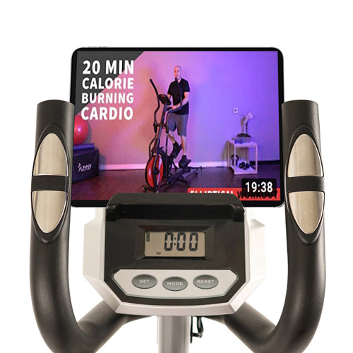 DEVICE HOLDER | Improve your fitness experience by securely placing your phone or tablet in the tablet holder. Utilize this added accessory following along to fitness videos, or listening to your workout playlist. Whatever the use, you won’t be disappointed.