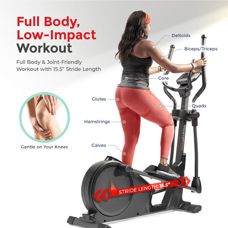 Premium Elliptical Exercise Machine Smart Trainer with Exclusive SunnyFit® App Enhanced Bluetooth Connectivity