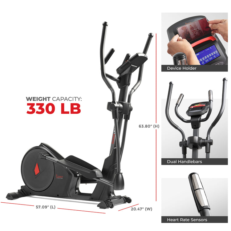 Premium Elliptical Exercise Machine Smart Trainer with Exclusive SunnyFit® App Enhanced Bluetooth Connectivity