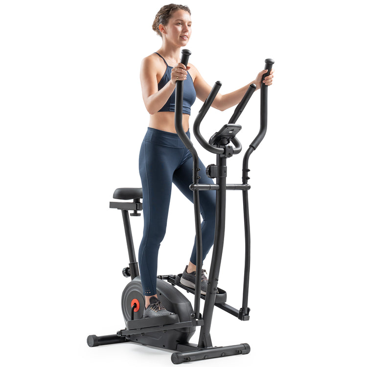 Essential Magnetic Resistance 2-in-1 Cross Trainer Elliptical Bike | Sunny Health & Fitness