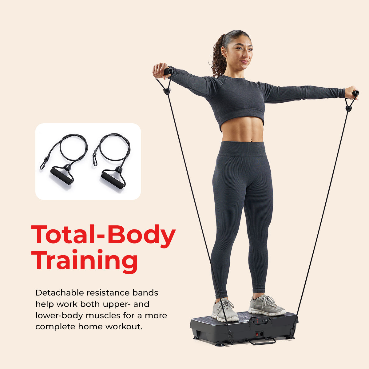 wie kann ich bei iphone vibration einstellen Sunny Health & Fitness Vibration Platform Exercise Machine with Resistant Band