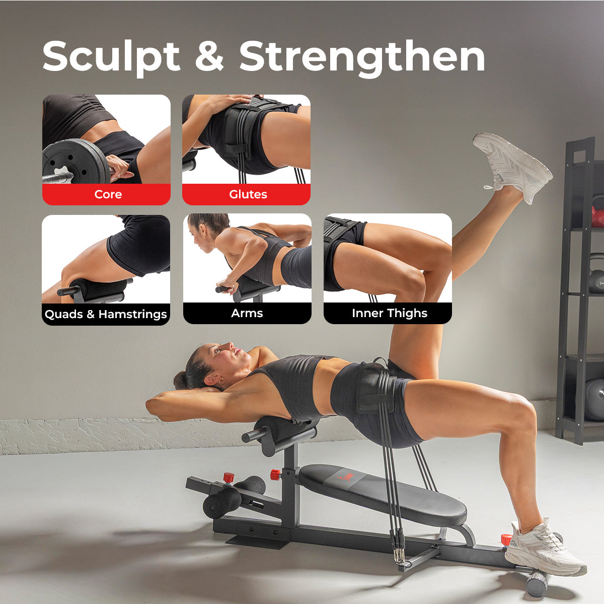 ウエイトトレーニング sunny health & fitness glutes trainer Multifunction Core & Glute Trainer | Sunny Health & Fitness