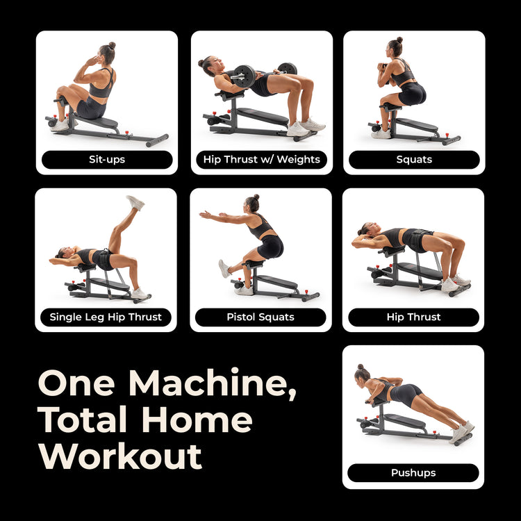 Multifunction Core & Glute Trainer | Sunny Health & Fitness