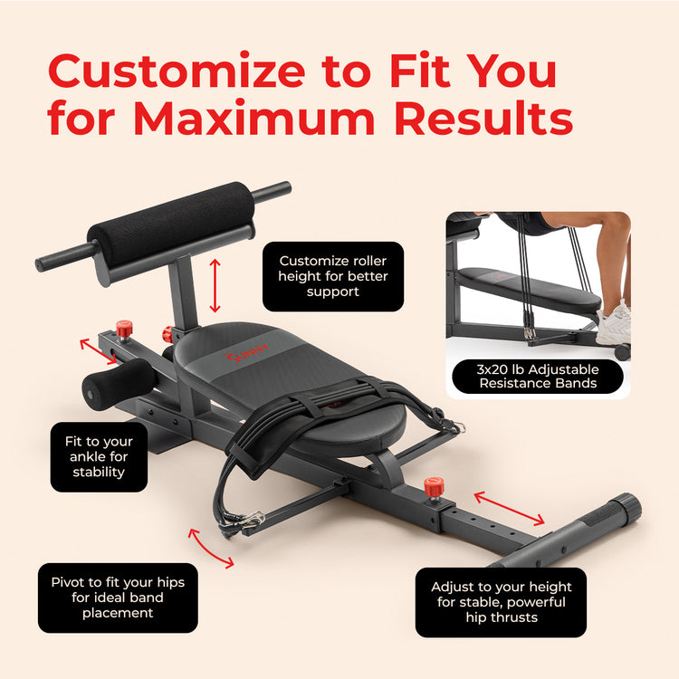 Multifunction Core & Glute Trainer | Sunny Health & Fitness