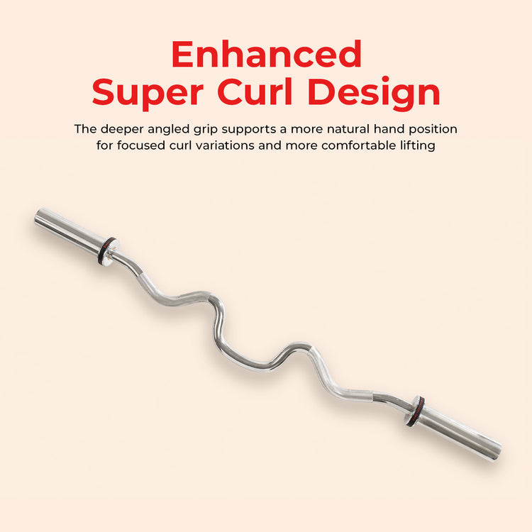 Olympic Curl Bars - EZ & Super Curl, 47 - 48"
