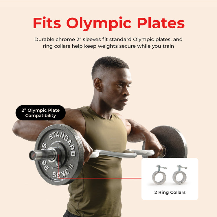Olympic Curl Bars - EZ & Super Curl, 47 - 48"