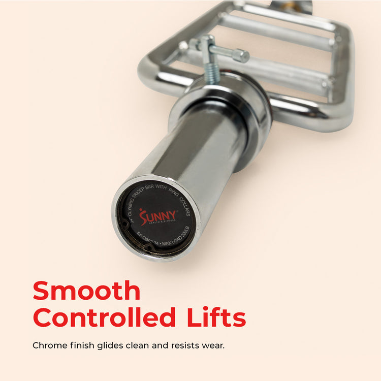 34" Olympic Tricep Bar w/ Spin-Lock Collars