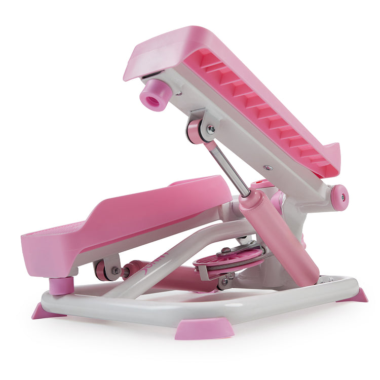 Smart Pink Mini Stepper with Resistant Bands