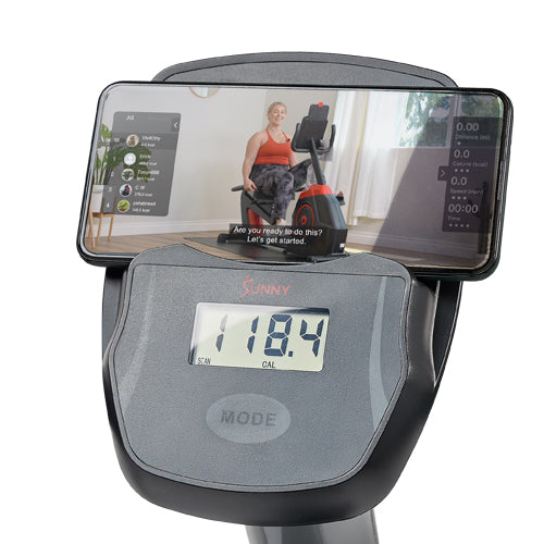 DEVICE HOLDER | Control your indoor workout entertainment directly in front of you. The built-in device holder enables you to stream and watch your favorite movies or TV series directly from your tablet or mobile device.