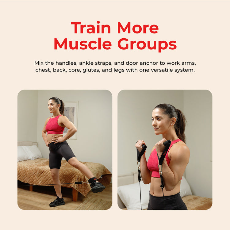 Resistance Tube Set - 10-50 lbs | Sunny Health & Fitness