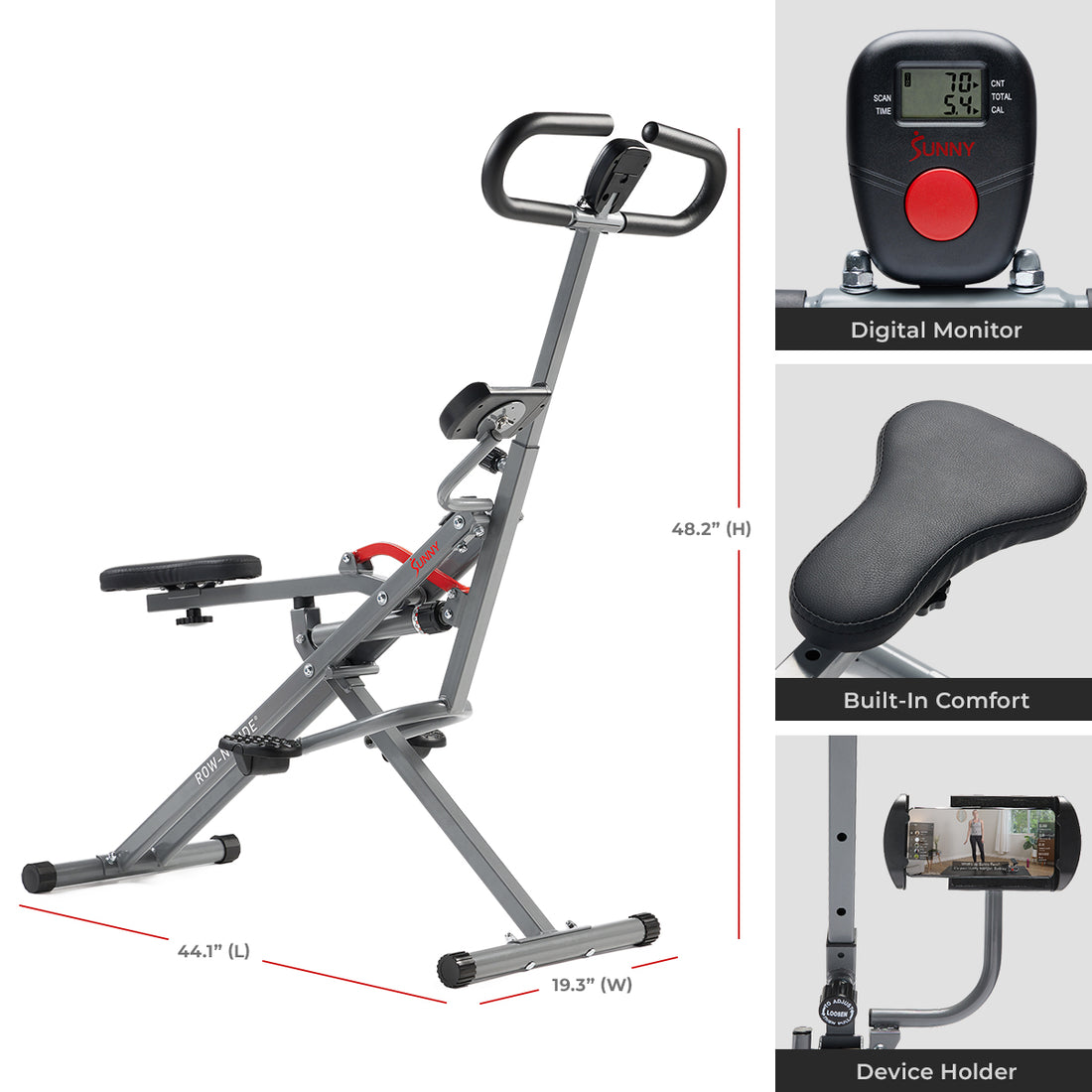 Gym Rode Smart Upright Row-N-Ride® Hydraulic Squat Assist Trainer Machine for ...