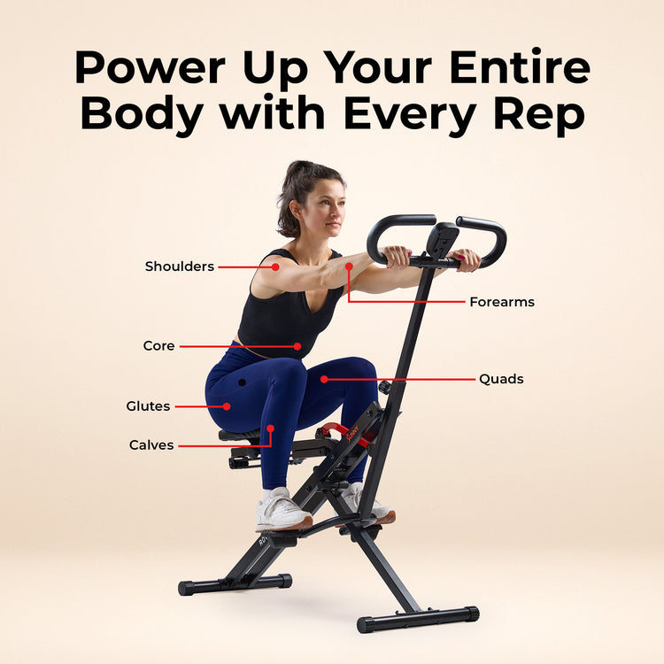 Row-N-Ride® Smart Squat Assist Trainer Machine | Sunny Health & Fitness