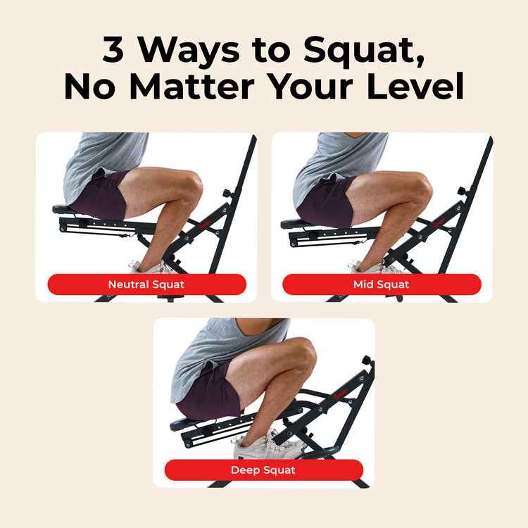 Row-N-Ride® Smart Squat Assist Trainer Machine | Sunny Health & Fitness