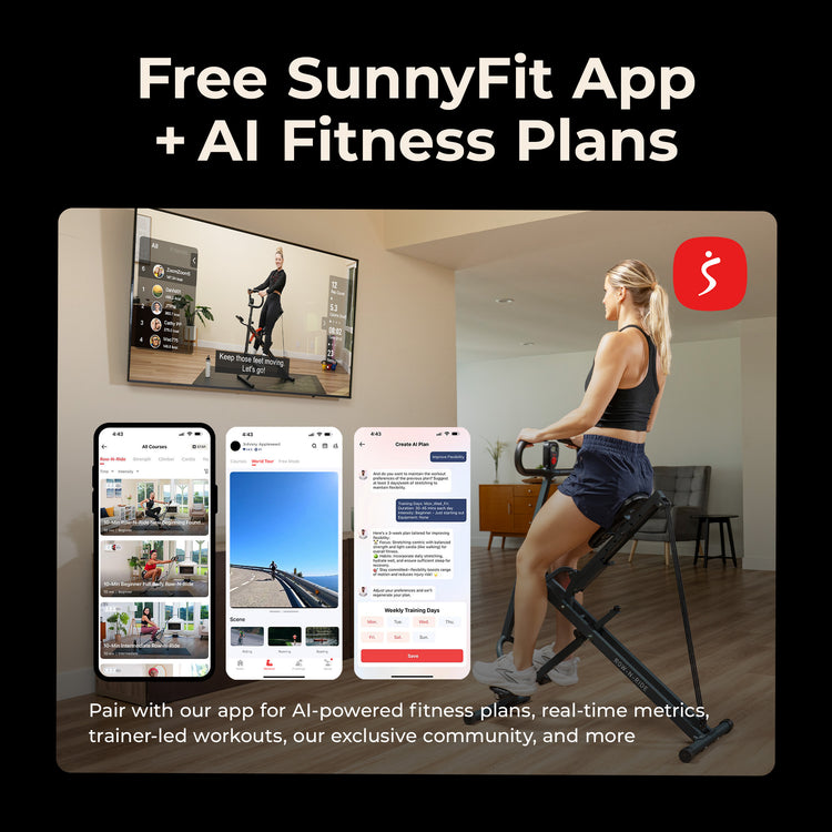 Row-N-Ride® Smart Squat Assist Trainer Machine | Sunny Health & Fitness