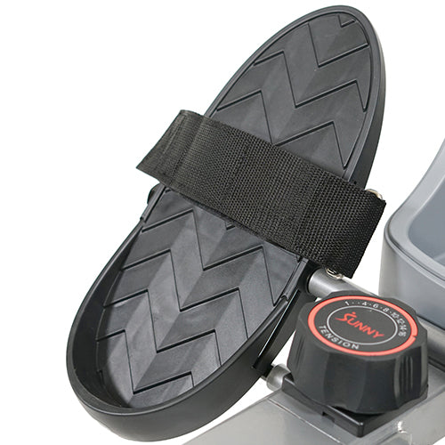 FOOT PEDALS | Get a grip and maintain your stability with the extra-large foot pedals with adjustable straps.