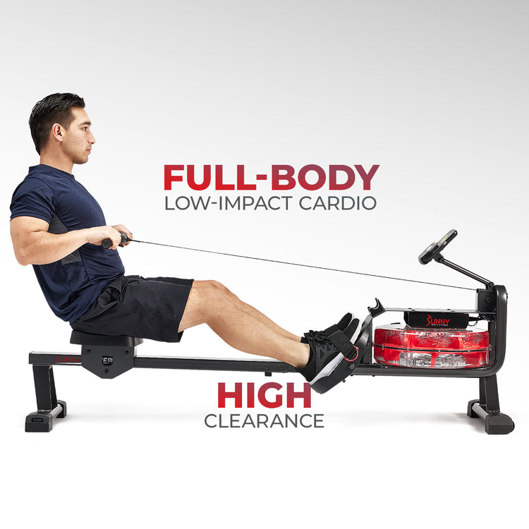 Hydro Water Rowing Machine with Bluetooth Connectivity | Sunny Health ...