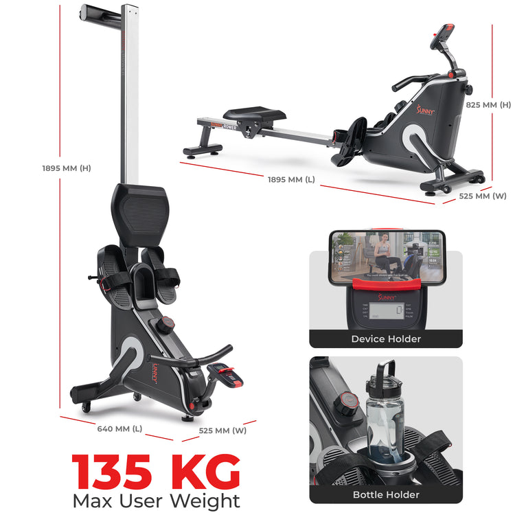Smart Magnetic Rowing Machine - Sunny Health & Fitness