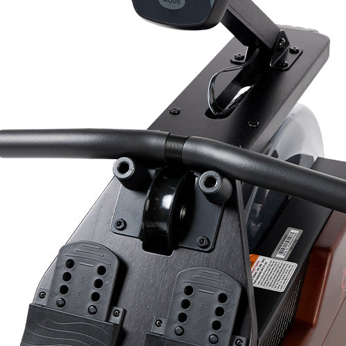 Vertical Hydro Wooden Water Rowing Machine | Sunny Health & Fitness