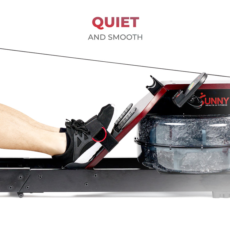 QUIET AND SMOOTH | Designed to be smooth, quiet, and comfortable, the Wooden Water Rower features an innovative sliding rail design for a more fluid rowing motion.