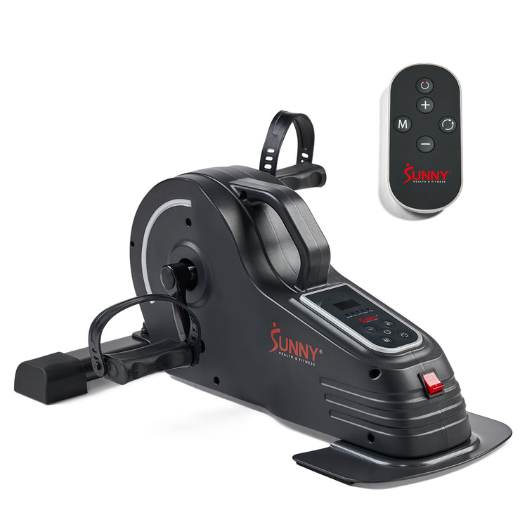 motorized pedal Sunny Health & Fitness Smart Motorized Mini Excercise Bike, Black