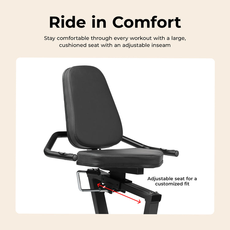 Smart Magnetic Dual Action Recumbent Elliptical Trainer | Sunny Health & Fitness