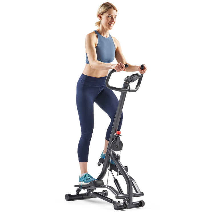woman exercising on Climber Stepper with Handlebar