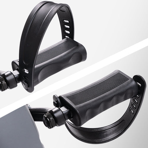 NON-SLIP PEDALS | The pedals include adjustable straps and doubles as handlebars for a full body cardio workout.
