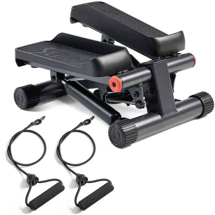 Smart Fitness Compact Mini Stepper with Resistance Bands | Sunny Health & Fitness
