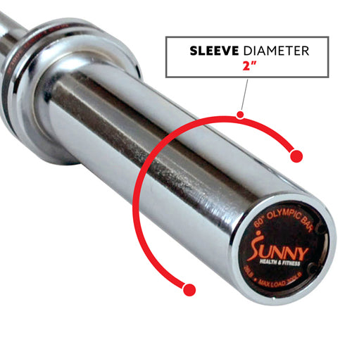  2 INCH SLEEVE | OB-Series Bars accommodate Olympic weight plates with 2 inch center holes. The standard in sleeve size.