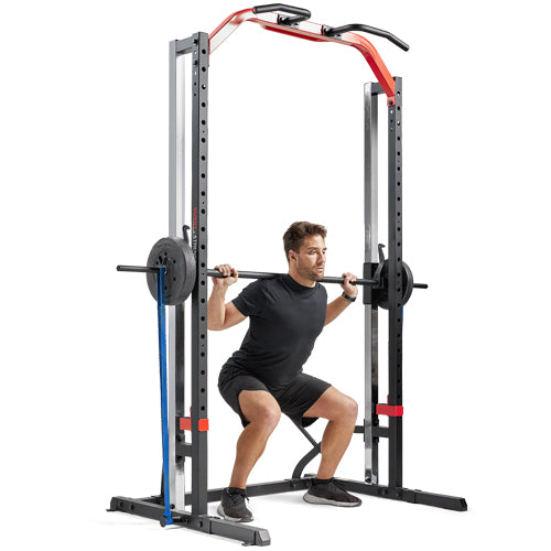 HIGH MAX LOAD | Power through to your limits and beyond; from squats and bench presses to pull-ups the immense max weight capacity ensures this power cage is resilient enough to withstand your most intense workouts.
