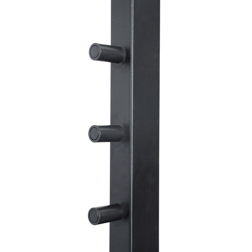 ADJUSTABILITY | Highly adjustable with 13 different height settings, this rack can adjust to your body type. Just simply slide and set the J-Hooks or any attachment to your preference.