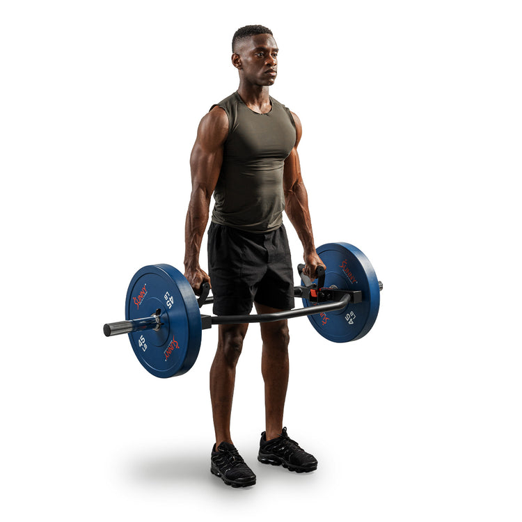 Strength Training Olympic Hex Bar With Swivel Handle | Sunny Strength® - Sunny Health & Fitness