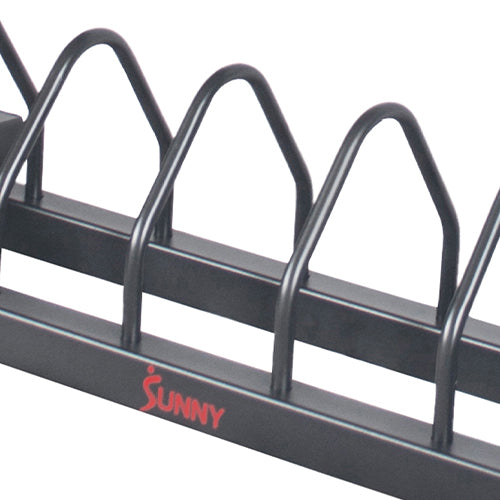 WEIGHT PLATE RACK | Stack your weight plates side by side to keep your workouts organized and prevent unwanted accidents. Maximum weight: 1,175 LB.