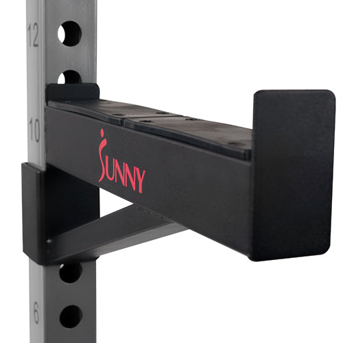 6" SPOTTER ARM | Safety is an important feature integrated in the power rack design. The 16” spotter arms allow you to go heavy during weight lifting sessions while reducing risk of injury.