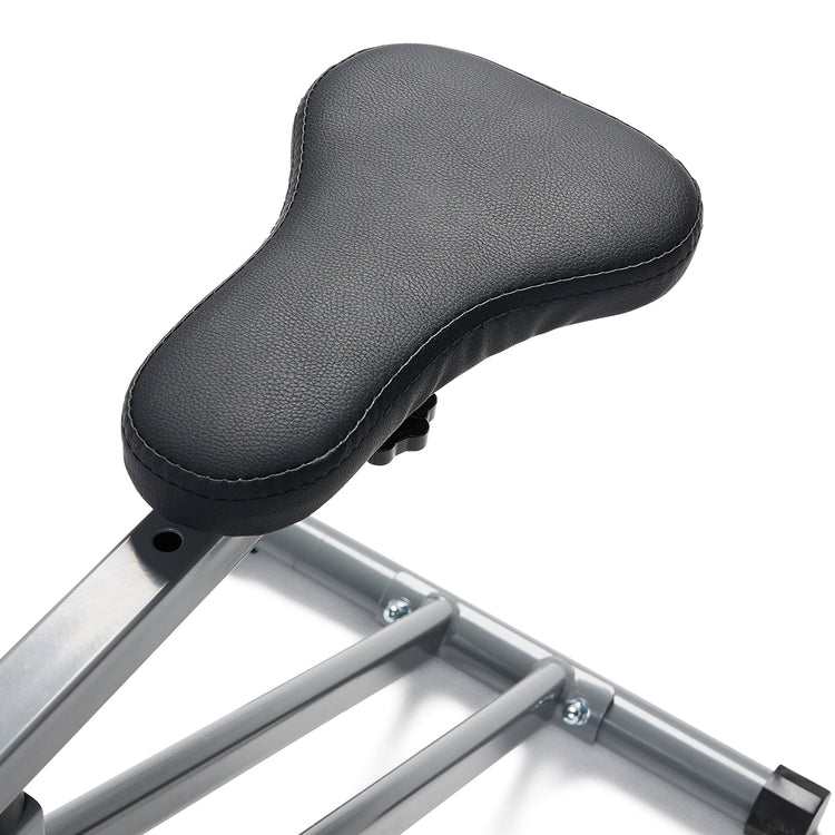Built-In Comfort | The padded seat and non-slip handlebar ensure comfort and grip during intense workouts.