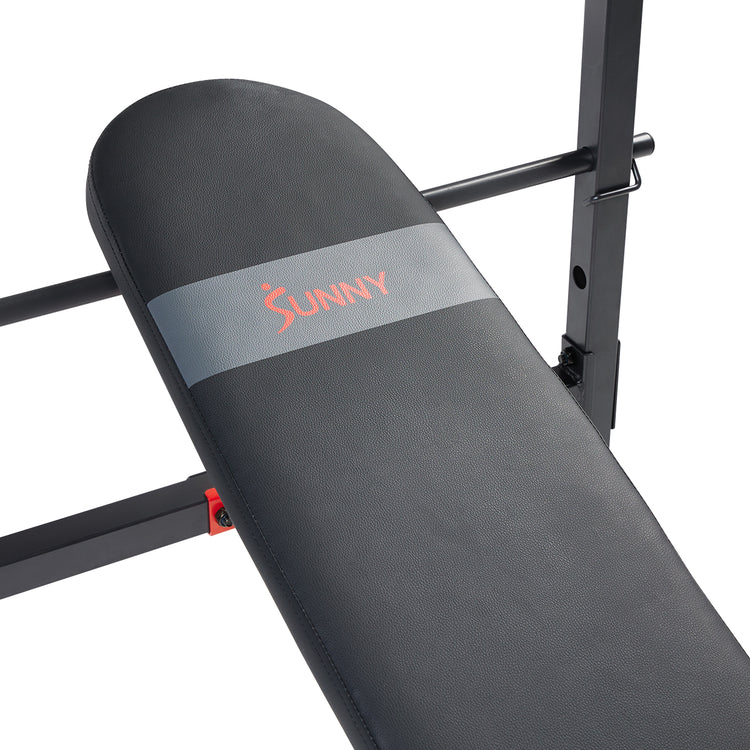 Adjustable Standard Incline Weight Bench with Rack | Sunny Health and ...